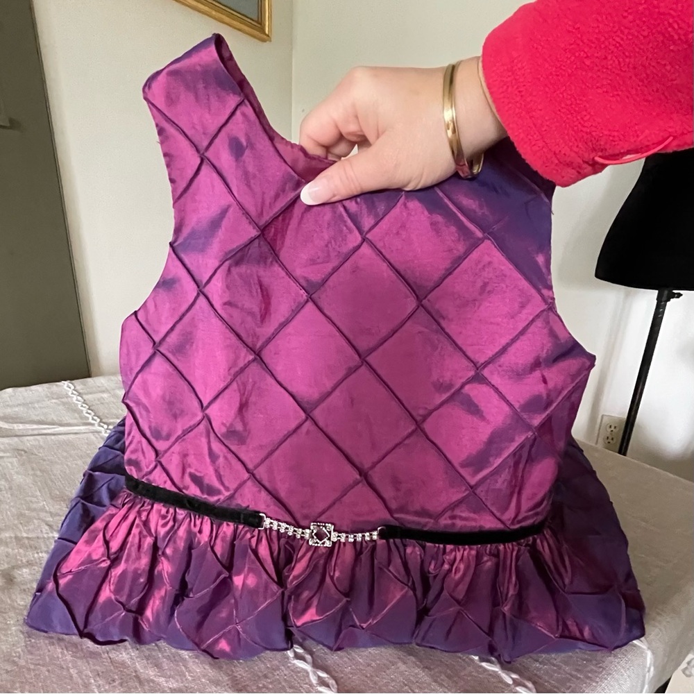 Purple Iridescent Satin Dress — Formal Girl’s Size: 7 by Perfectly Dressed 🎀 - Picture 10 of 14